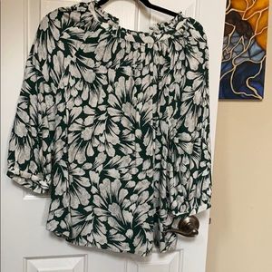 Green Floral Blouse